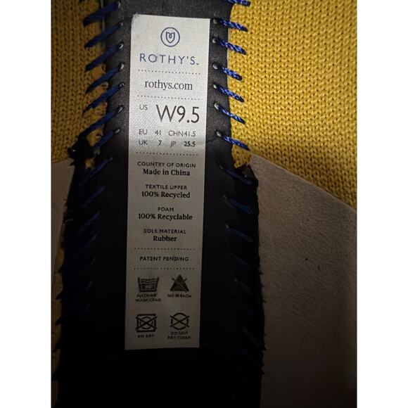 Rothy's The Point Yellow Ballet Flats Size 9.5 - Picture 6 of 6